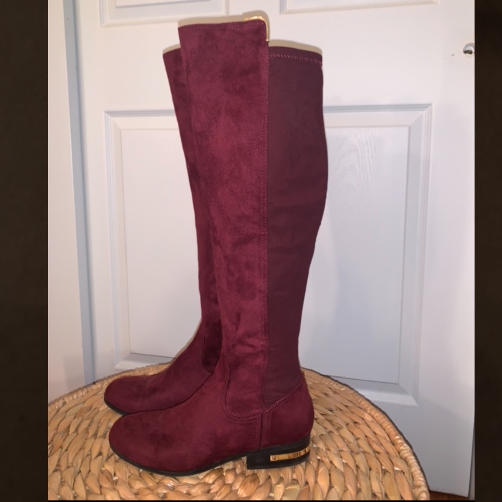 Marc Fisher Knee High Burgendy Boots —Only worn once